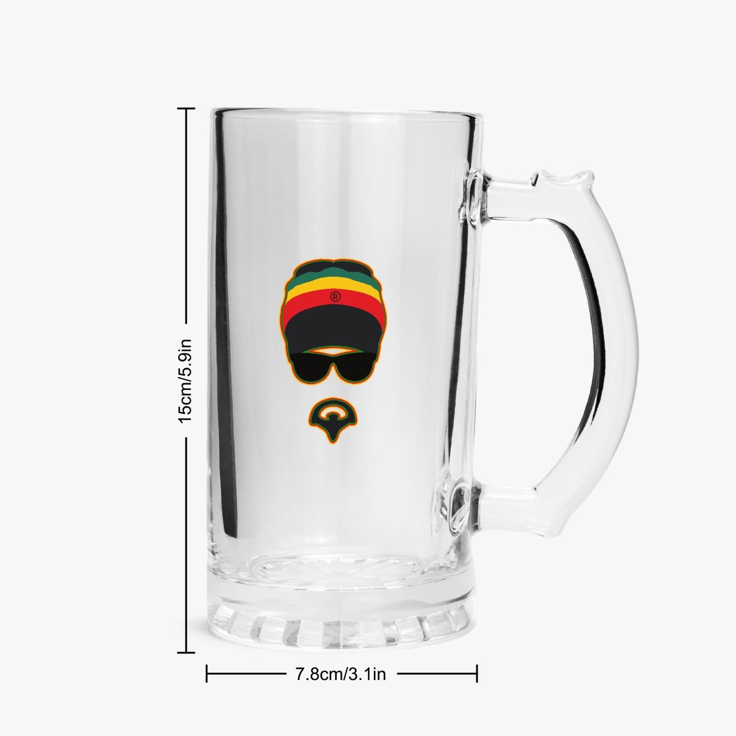 Taza de cerveza Rastaman de 16 oz