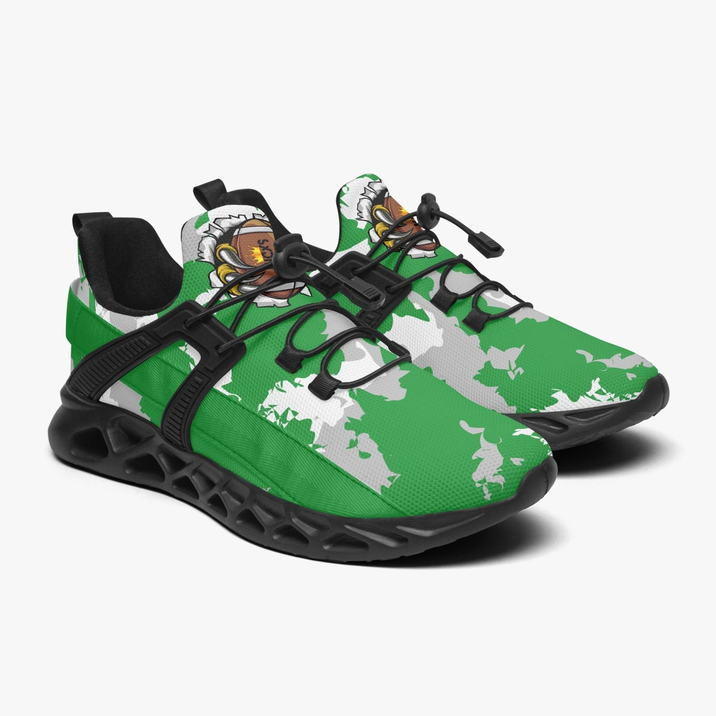 Kicxs PHI Kelly Green Camo Mesh Running Shoes