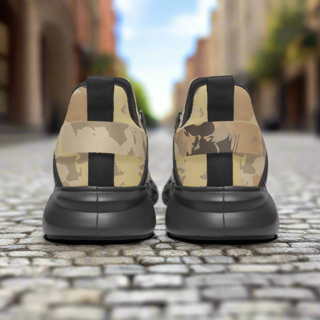 Kicxs Camouflage Mesh Running Shoes - Tan