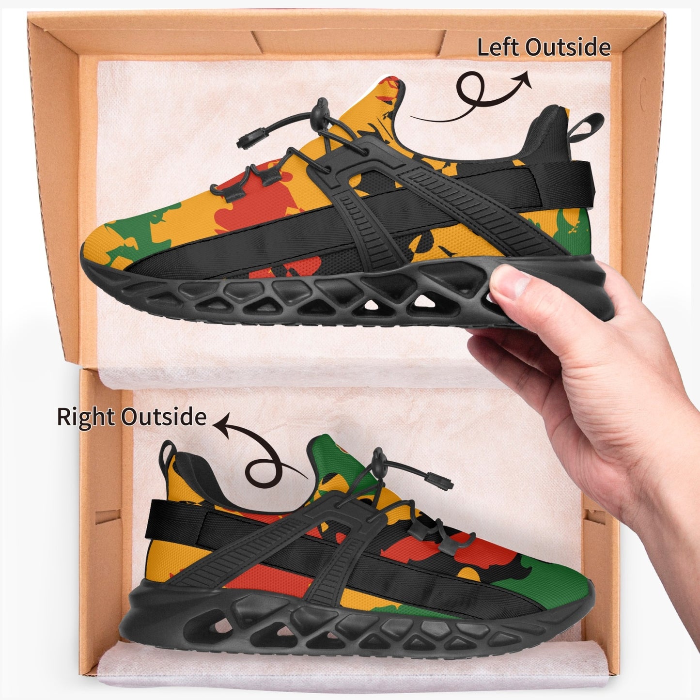 Rastaman Camo Unisex Running Sneakers