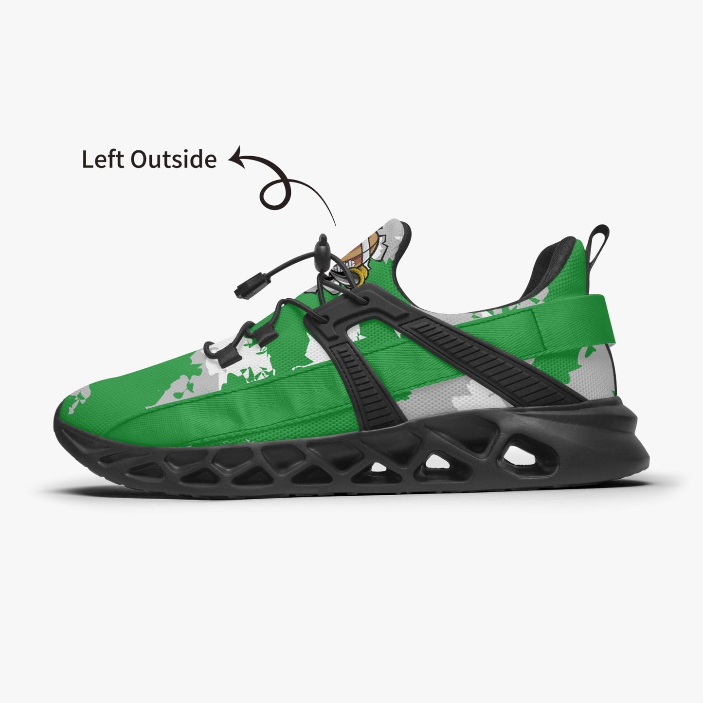Kicxs PHI Kelly Green Camo Mesh Running Shoes