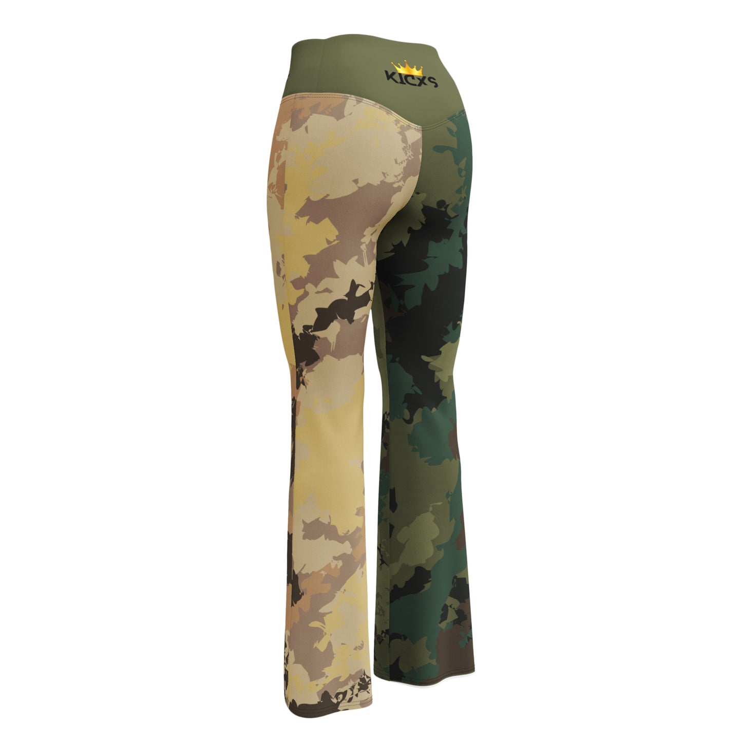 Kicxs Tu-Tone Camouflage Flare Leggings