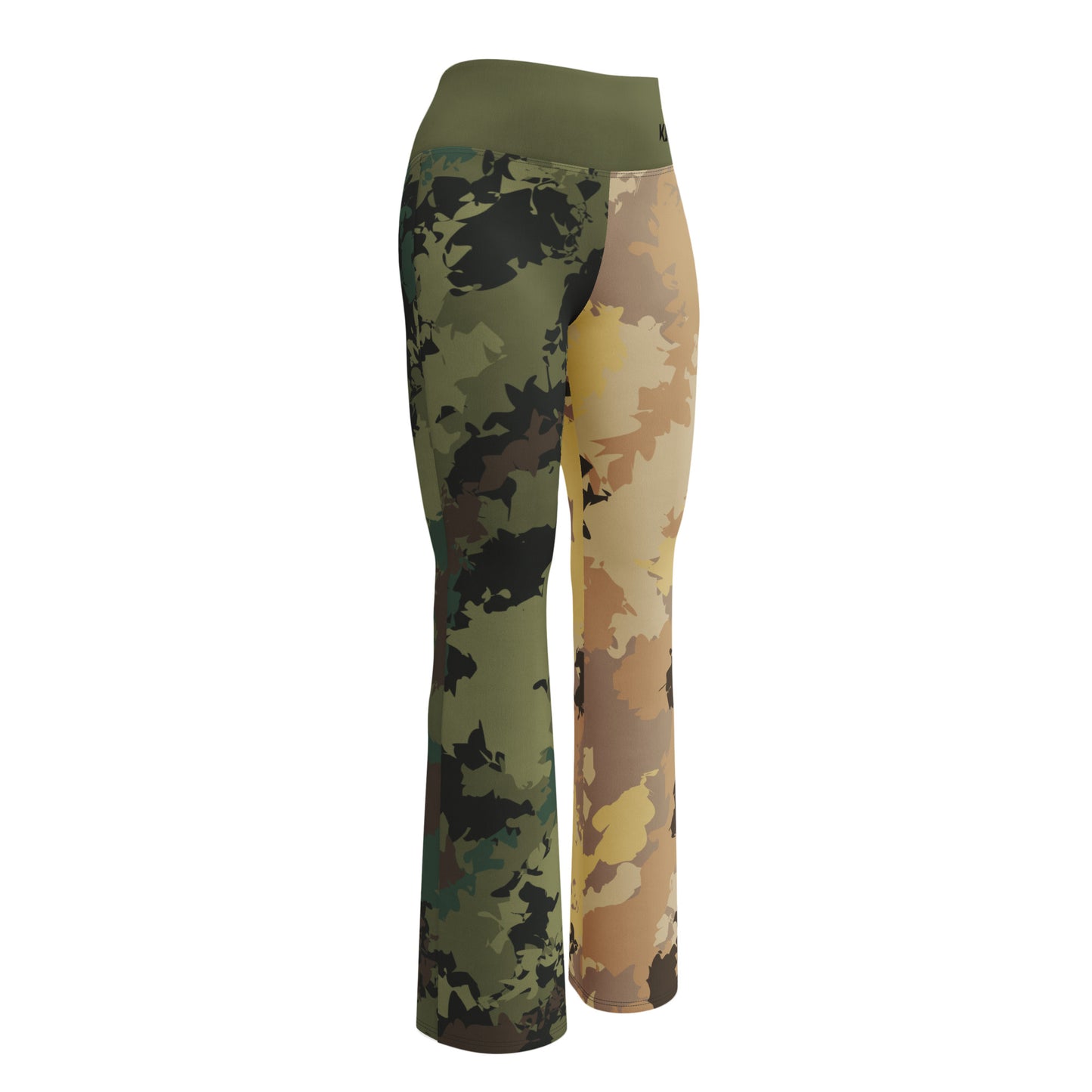 Kicxs Tu-Tone Camouflage Flare Leggings