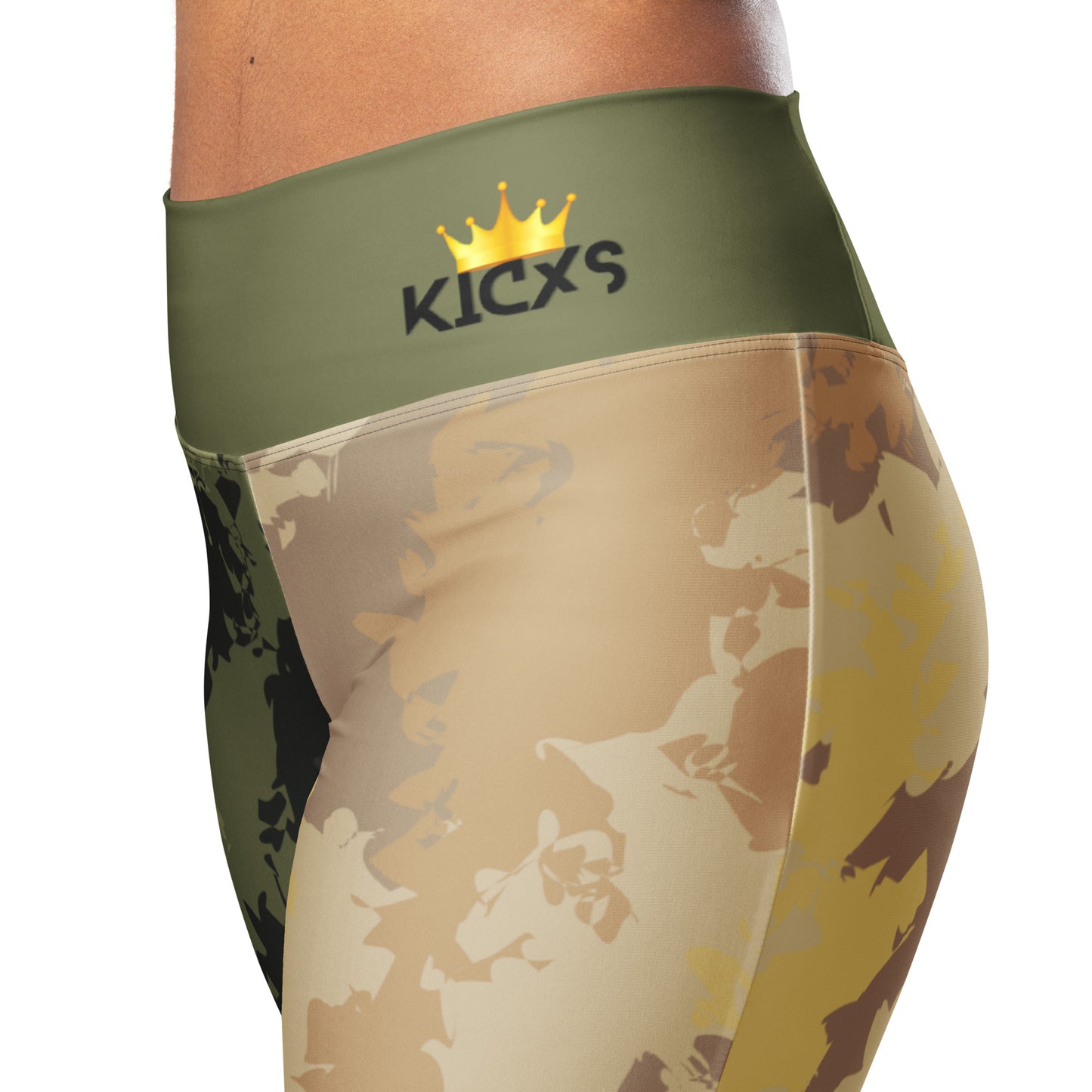 Kicxs Tu-Tone Camouflage Flare Leggings