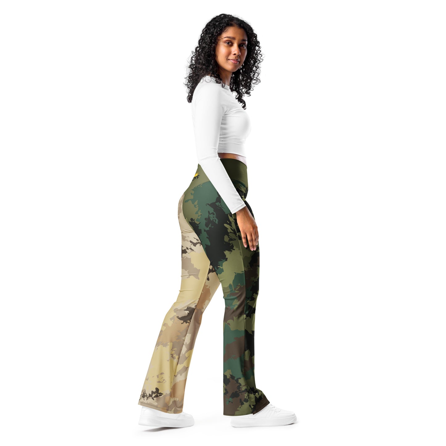 Kicxs Tu-Tone Camouflage Flare Leggings