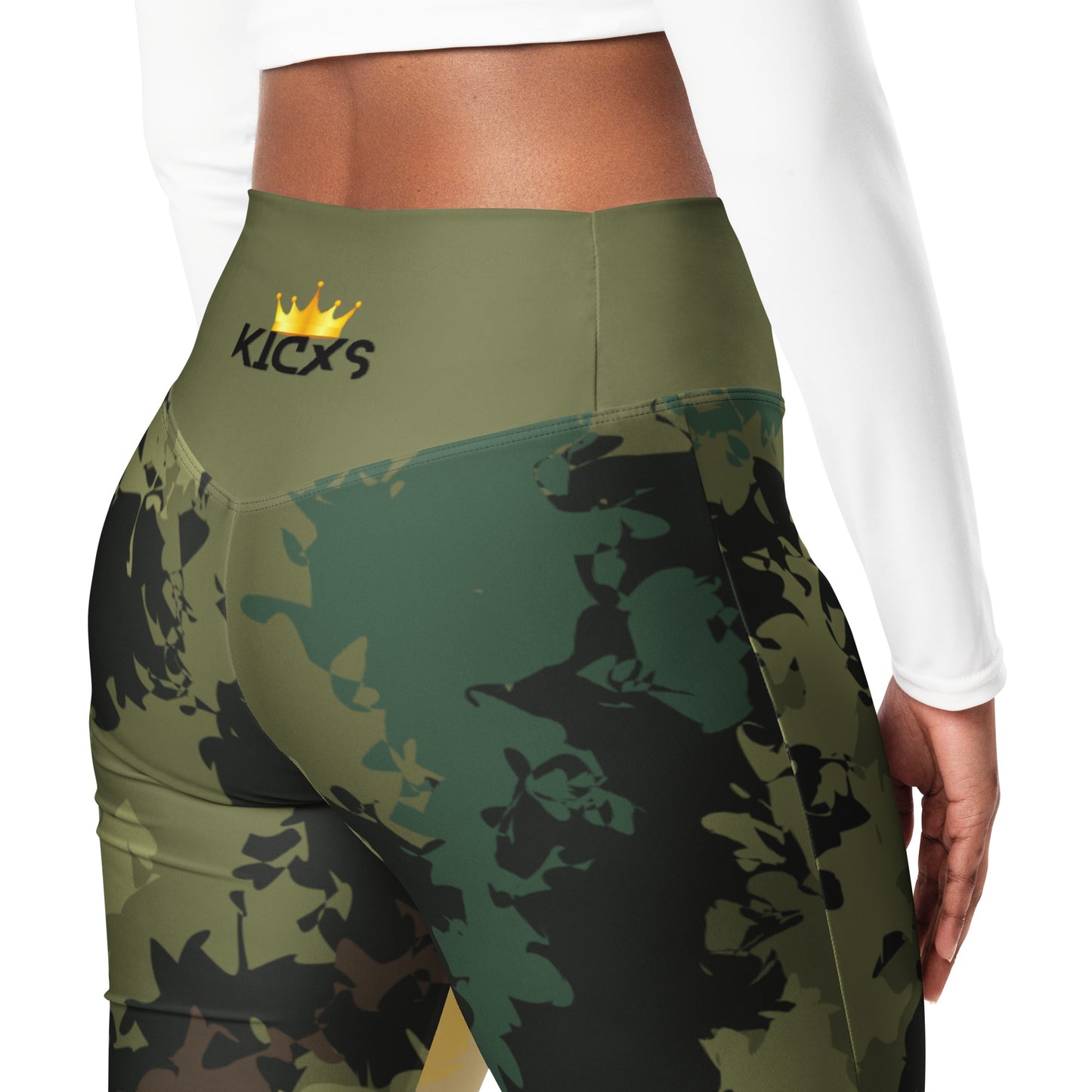 Kicxs Tu-Tone Camouflage Flare Leggings