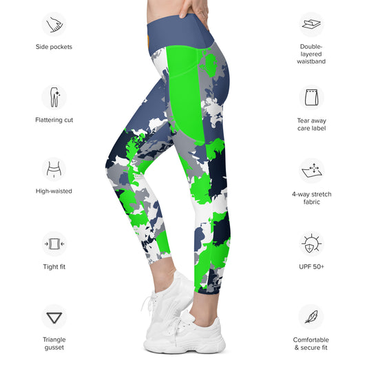 Kicxs SEA Camo Leggings with pockets