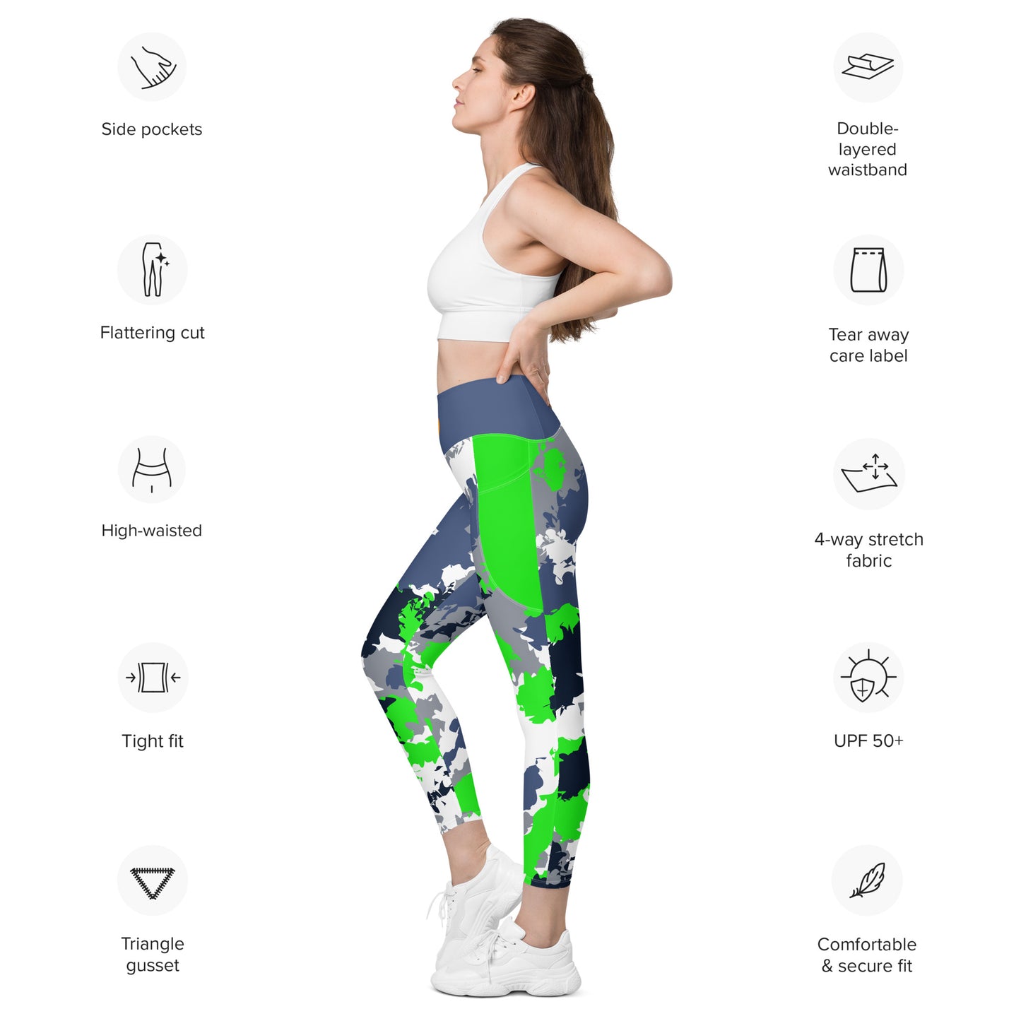 Kicxs SEA Camo Leggings with pockets