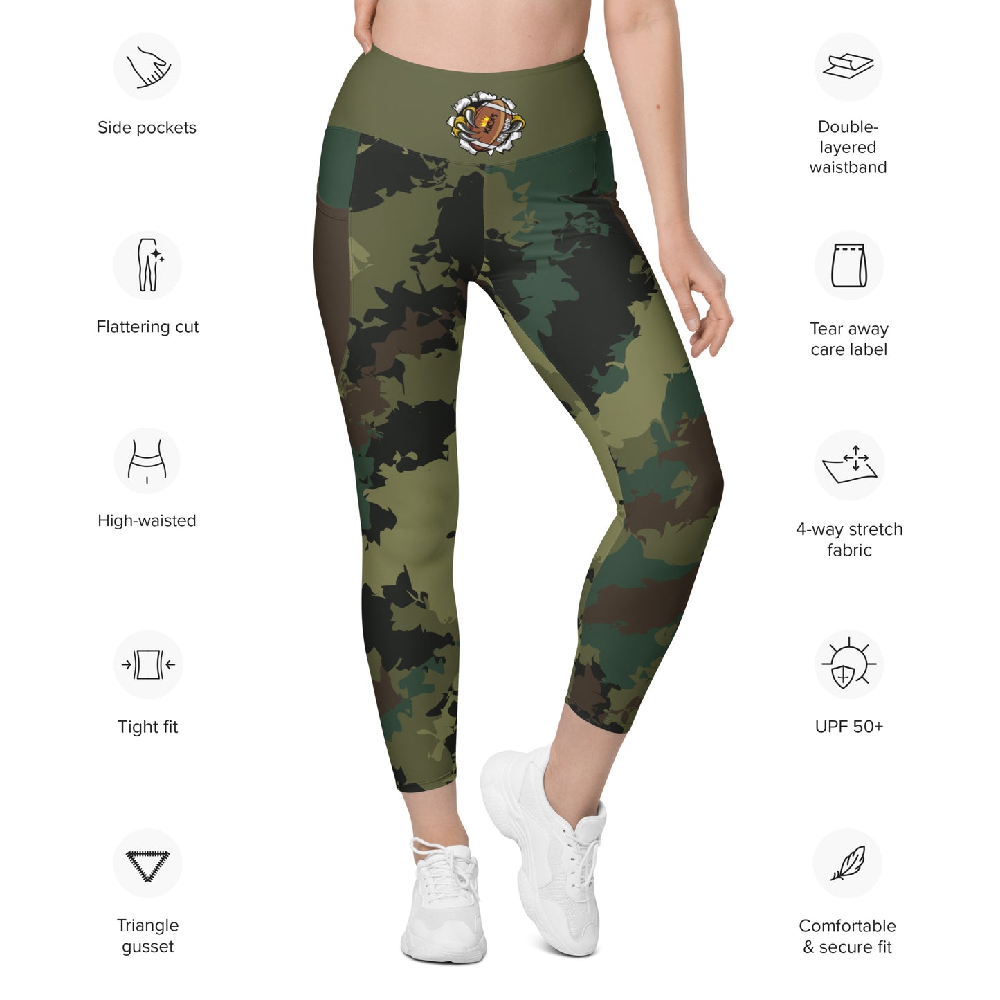 Kicxs Camouflage Leggings With Pockets