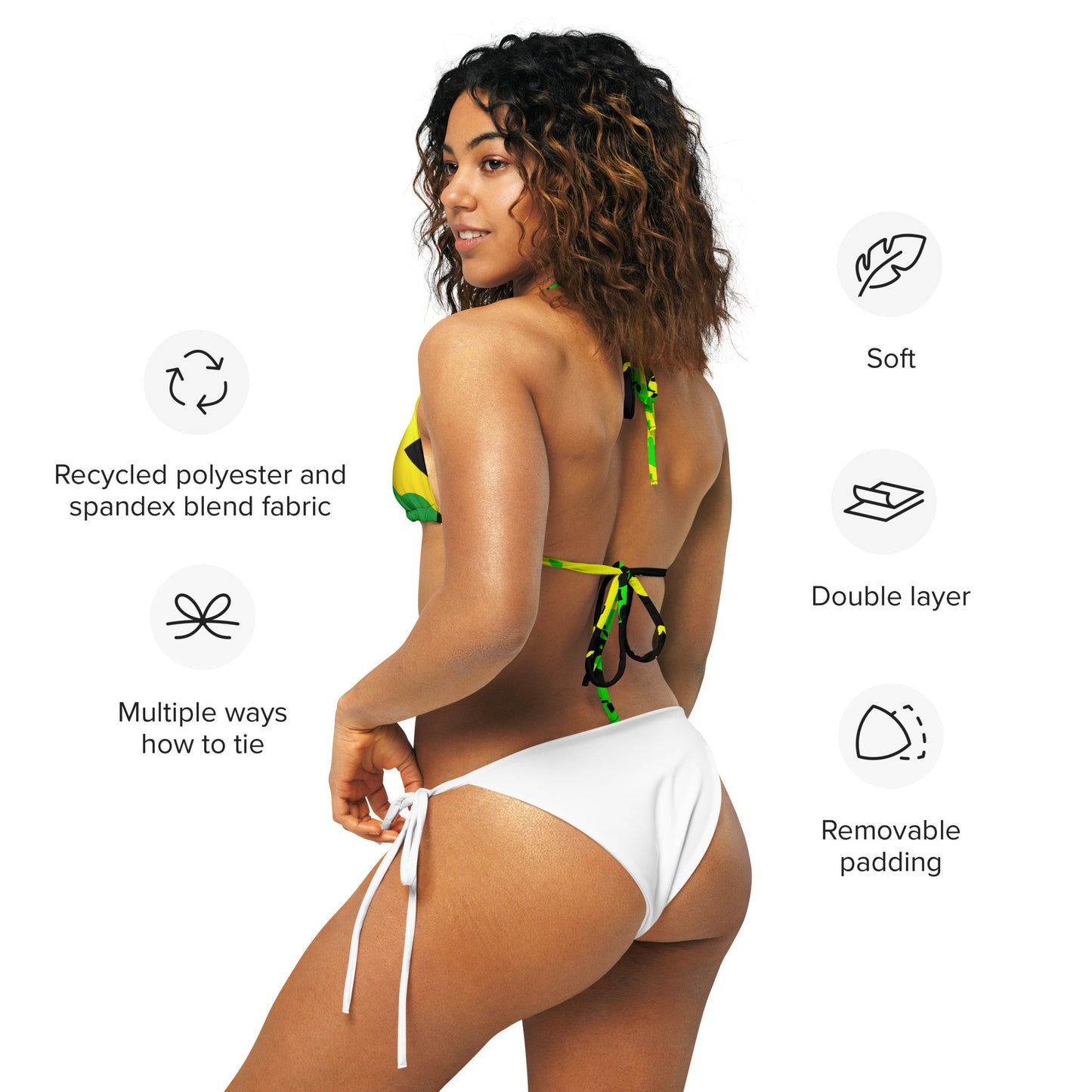 Top de bikini de hilo jamaicano Rastaman