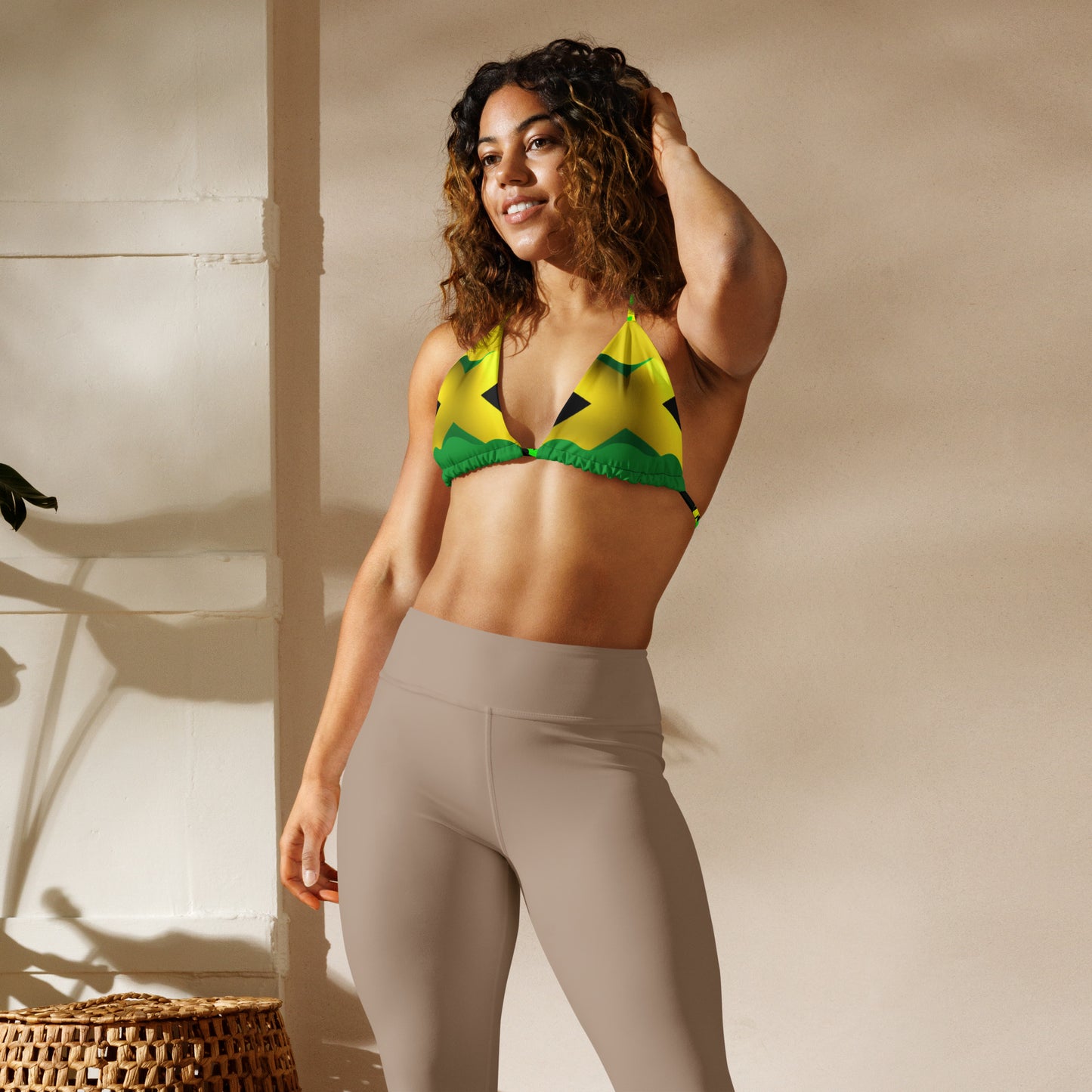 Top de bikini de hilo jamaicano Rastaman