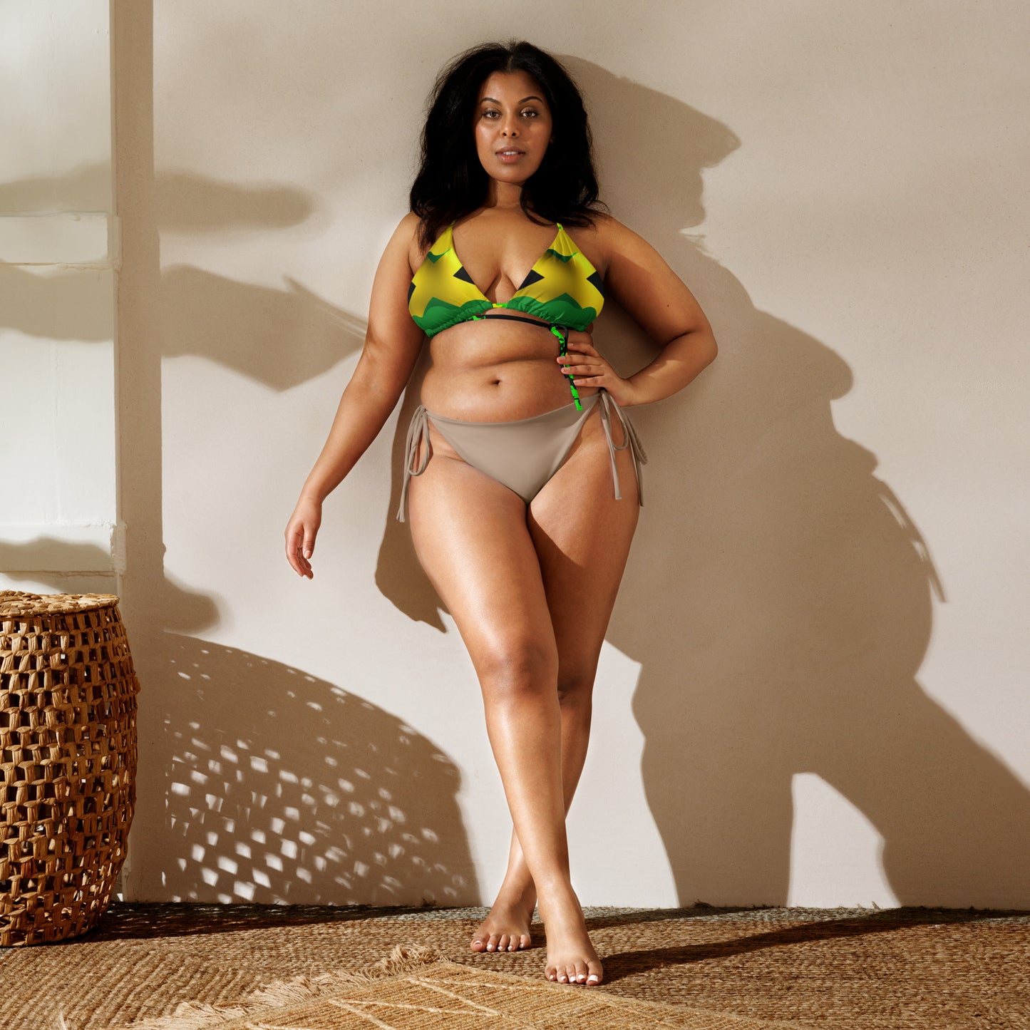 Top de bikini de hilo jamaicano Rastaman