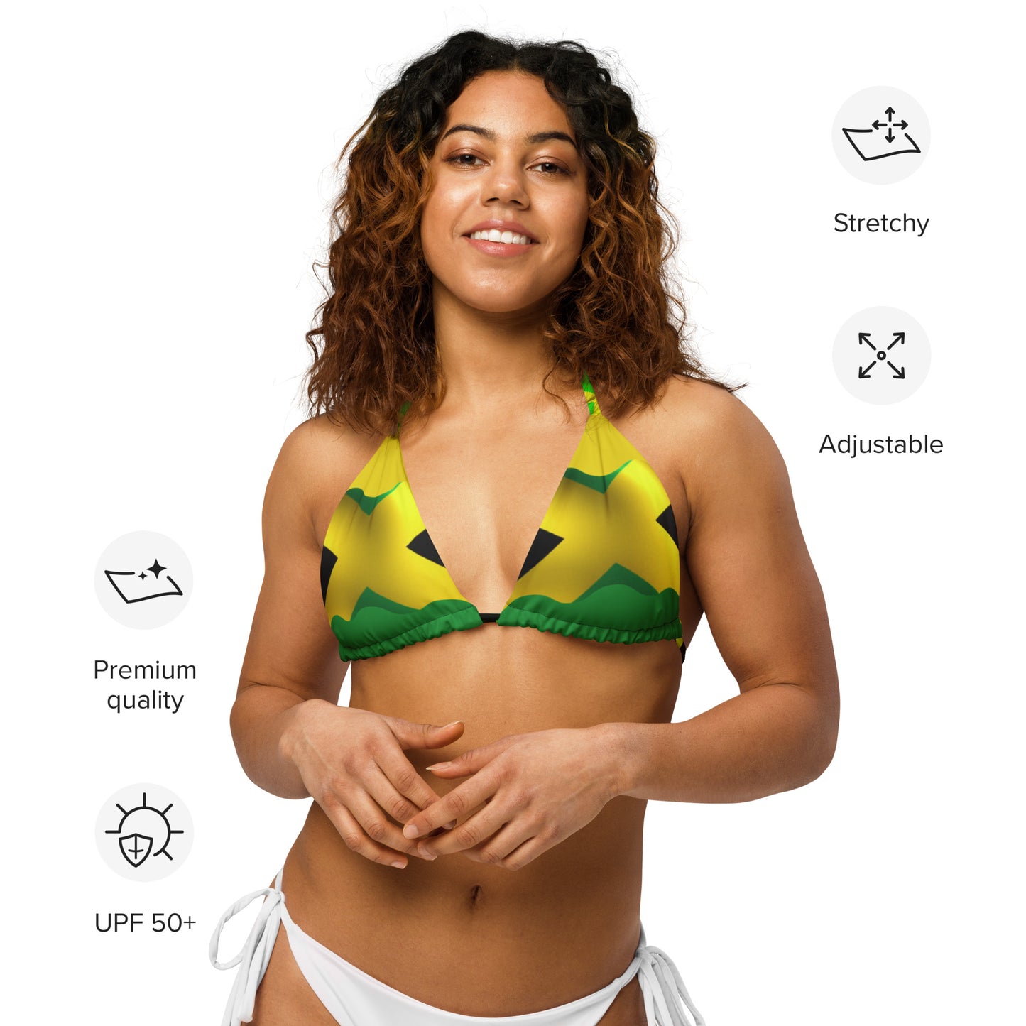 Top de bikini de hilo jamaicano Rastaman