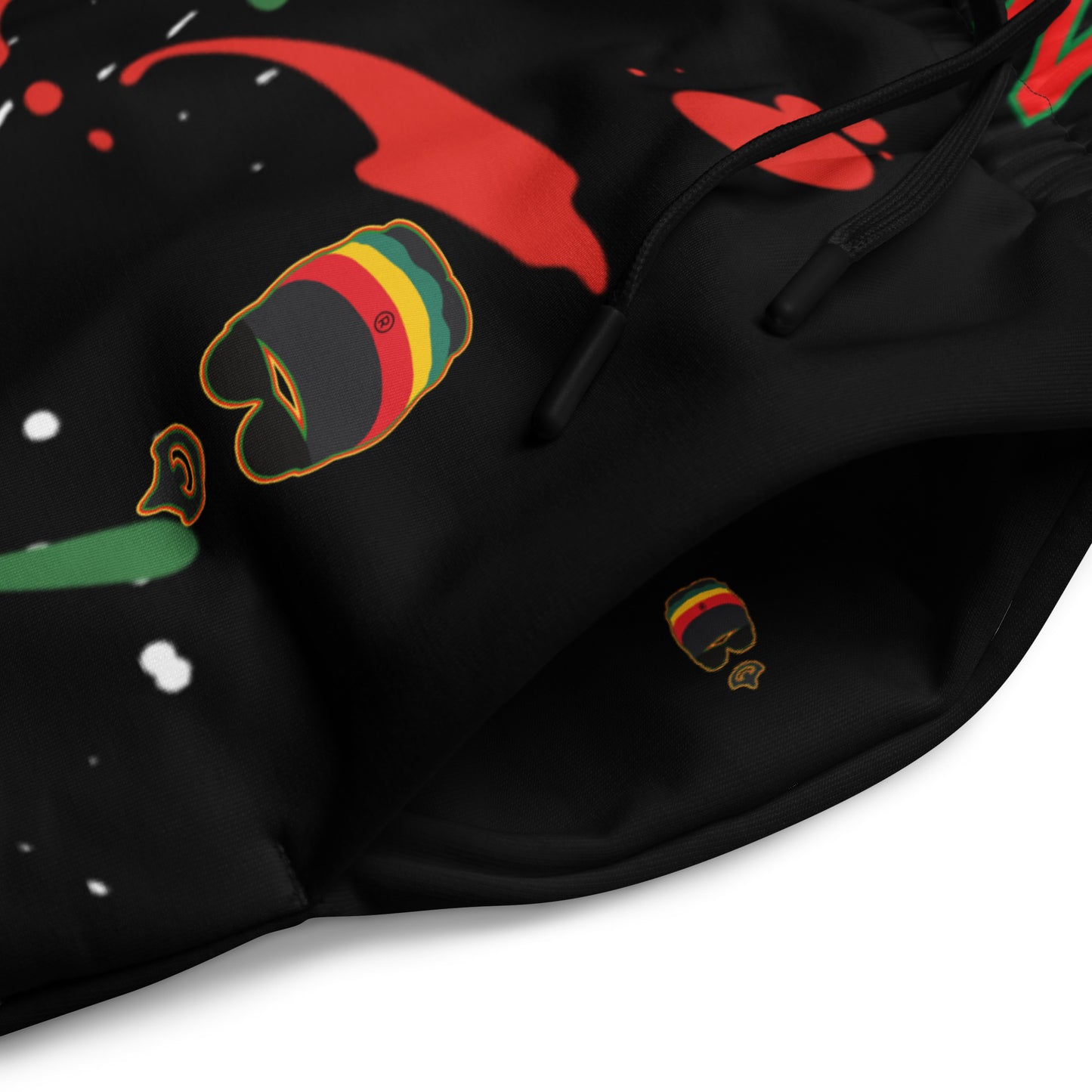 Rastaman Wide-leg Sport Joggers - Black