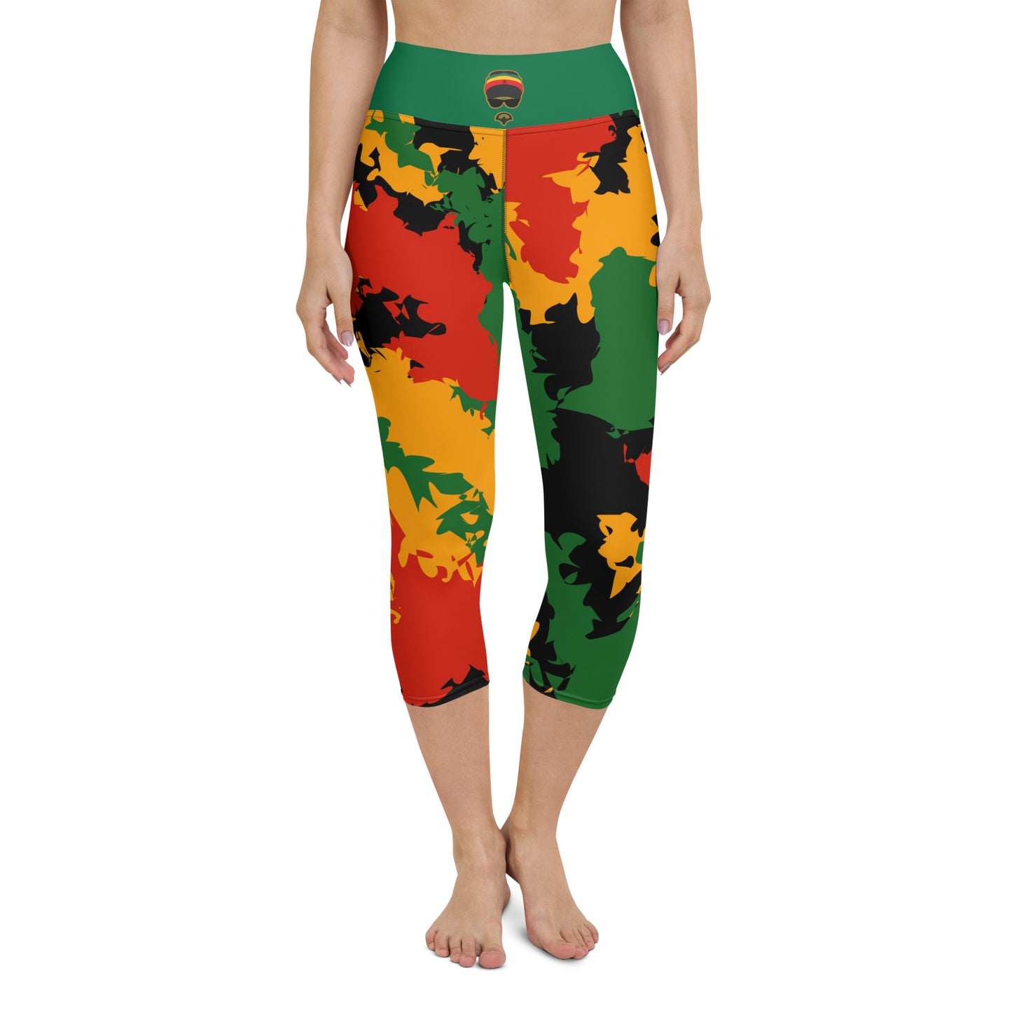 Rastaman Camo Yoga Capri Leggings