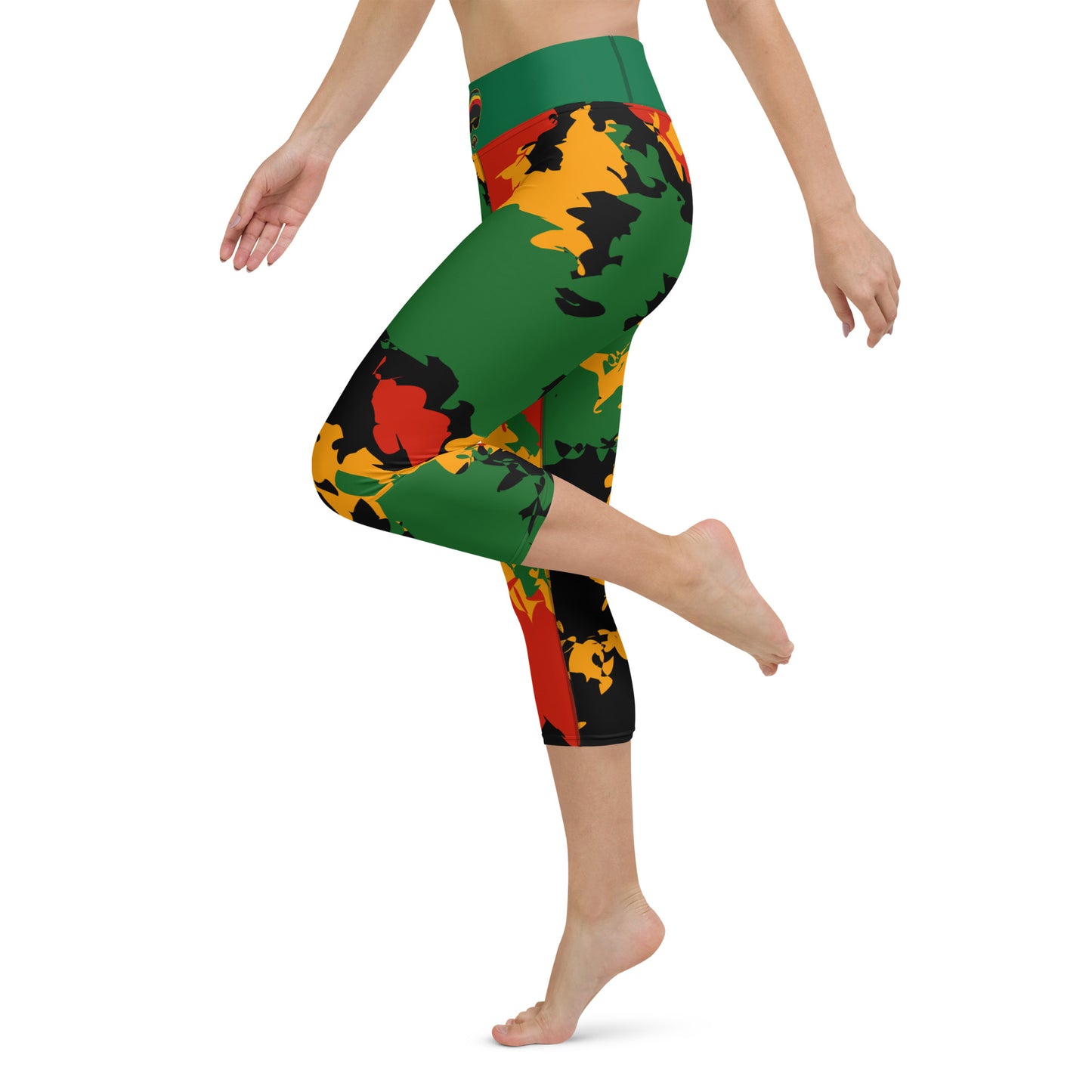 Rastaman Camo Yoga Capri Leggings