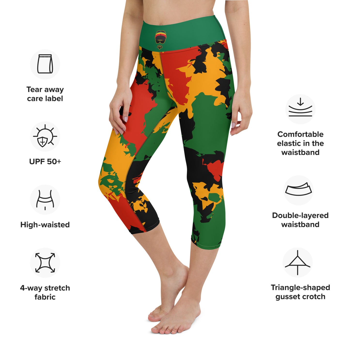 Rastaman Camo Yoga Capri Leggings