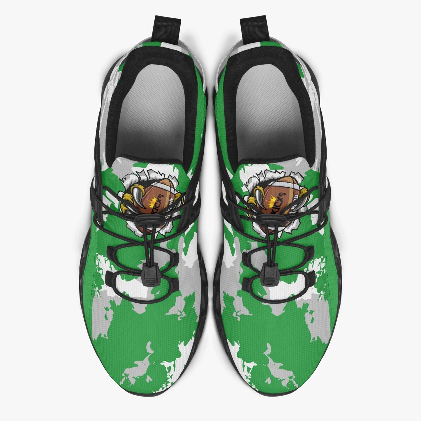Kicxs PHI Kelly Green Camo Mesh Running Shoes