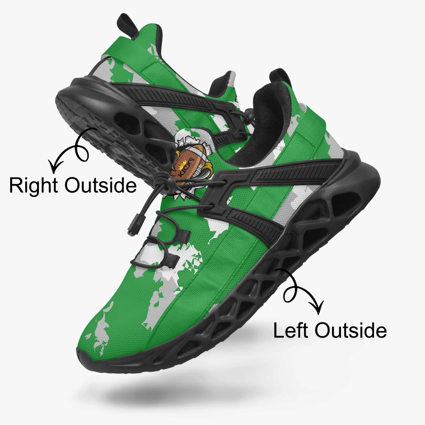 Kicxs PHI Kelly Green Camo Mesh Running Shoes
