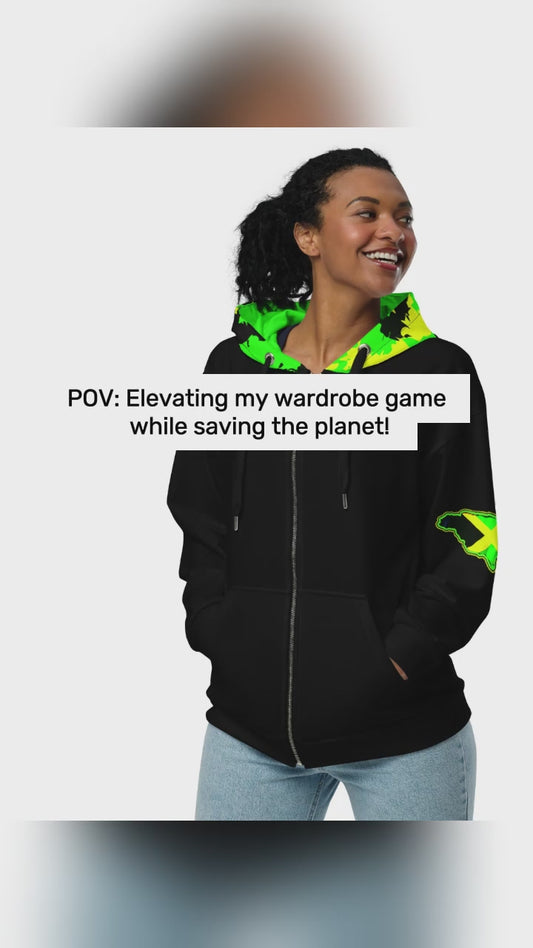 Rastaman Jamaican Unisex Zip Hoodie