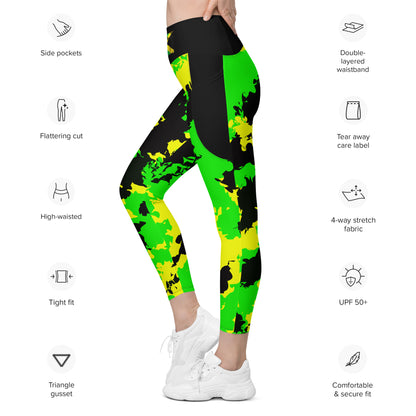 Jamaica Flag Leggings with pockets