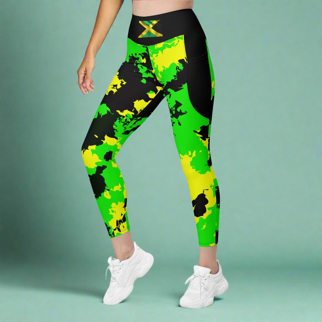 Jamaica Flag Leggings with pockets