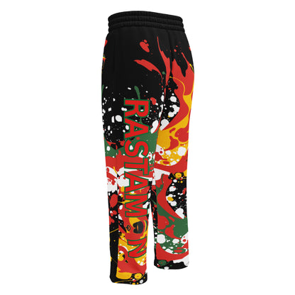 Rastaman Wide-leg Sport Joggers - Black