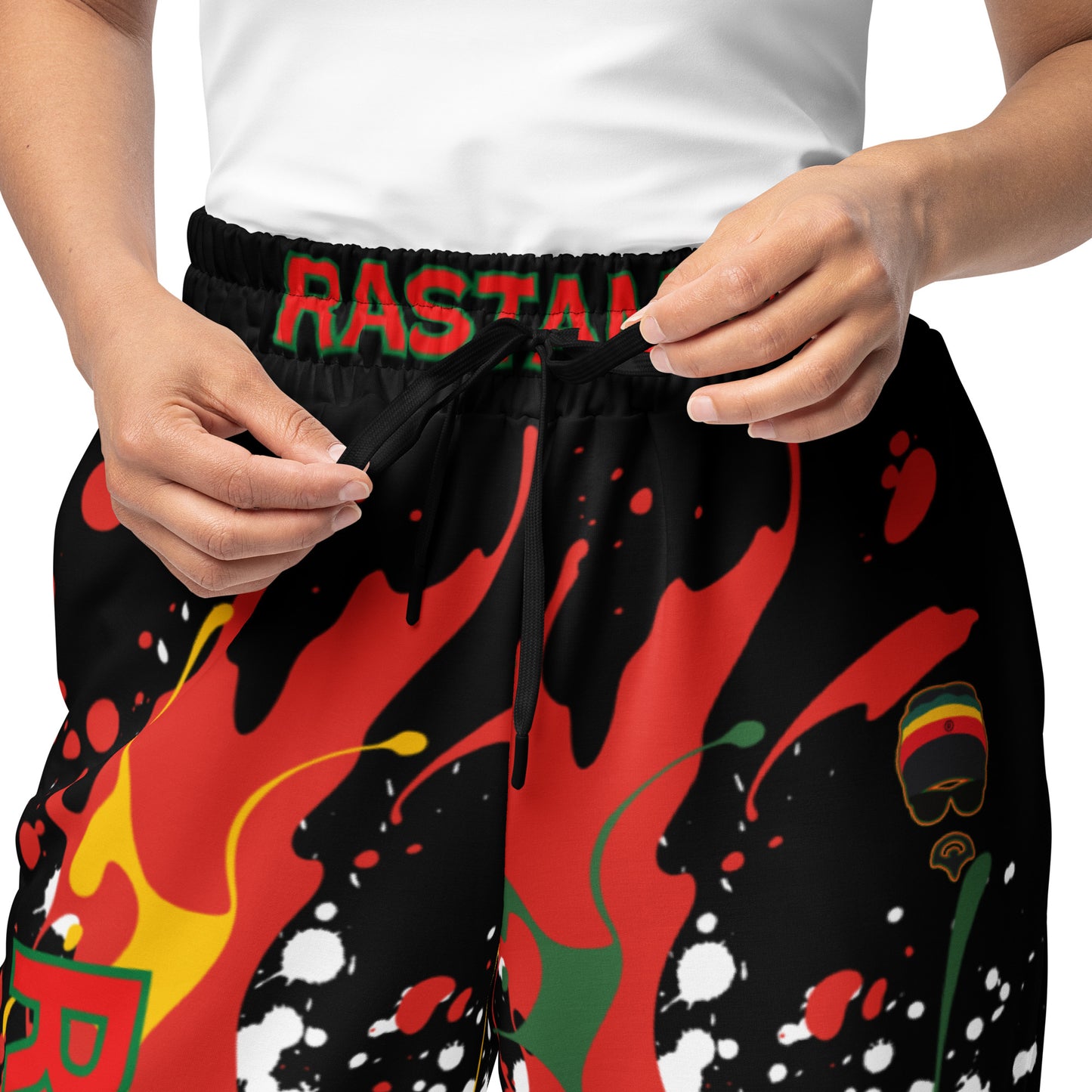 Rastaman Wide-leg Sport Joggers - Black
