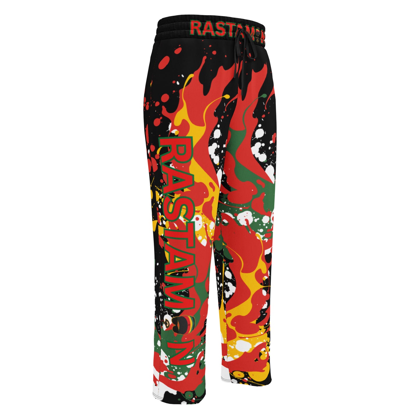Rastaman Wide-leg Sport Joggers - Black