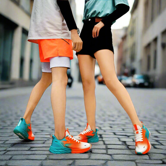 Kicxs MD K1 Sneakers - Aqua/Orange $ Kicxs Pro Sports Apparel Kicxs Apparel 1Tweezy Apparel